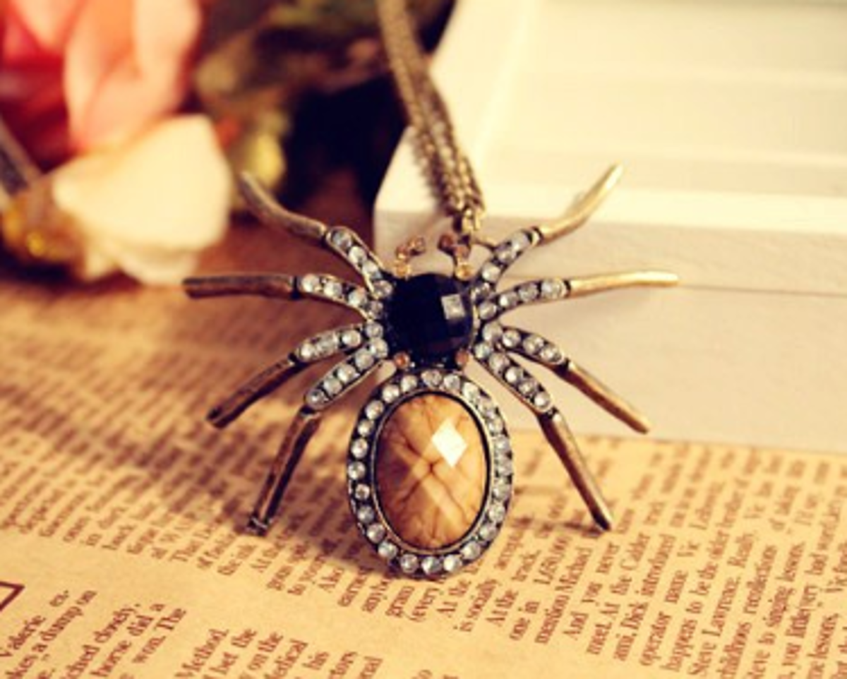 BOHO náhrdelník pavouk